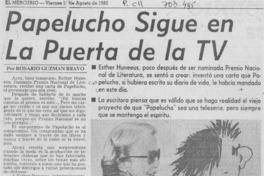 Papelucho sigue en la puerta de la TV Papelucho sigue en la puerta de la TV