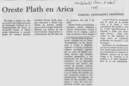 Oreste Plath en Arica Oreste Plath en Arica