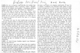 Diálogo con Raúl Ruiz: [entrevista]