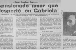 Apasionado amor que despertó en Gabriela. Apasionado amor que despertó en Gabriela.