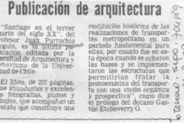 Publicación de arquitectura. Publicación de arquitectura.