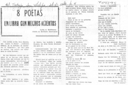 8 poetas, un libro con muchos aciertos 8 poetas, un libro con muchos aciertos