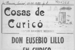 Don Eusebio Lillo en Curicó Don Eusebio Lillo en Curicó