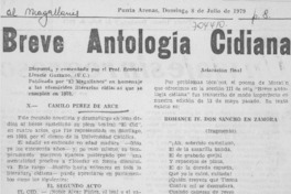 Breve antología cidiana Breve antología cidiana