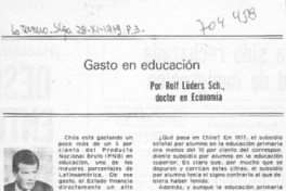 Gasto en educación Gasto en educación