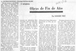 Obras de fin de año Obras de fin de año