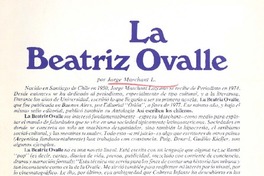 La Beatriz Ovalle. La Beatriz Ovalle.