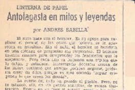 Antofagasta en mitos y leyendas Antofagasta en mitos y leyendas