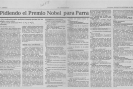 Pidiendo el Premio Nobel para Parra