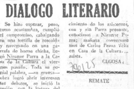 Diálogo literario. Diálogo literario.