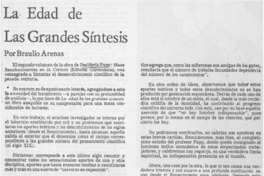 La edad de las grandes síntesis La edad de las grandes síntesis