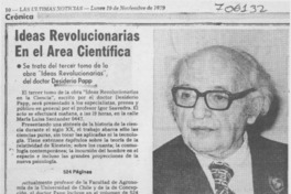 Ideas revolucionarias en el área científica.