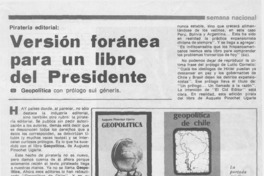 Versión foránea para un libro del presidente Versión foránea para un libro del presidente