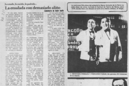 La ensalada con demasiado aliño La ensalada con demasiado aliño