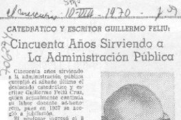 Cincuenta años sirviendo a la administración pública. Cincuenta años sirviendo a la administración pública.