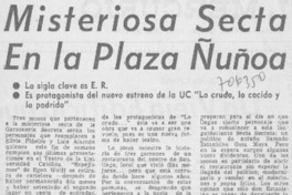 Misteriosa secta en la plaza Ñuñoa. Misteriosa secta en la plaza Ñuñoa.