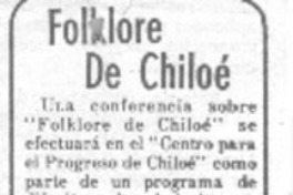 Folklore de Chiloé. Folklore de Chiloé.