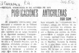 Publicaciones antichilenas Publicaciones antichilenas