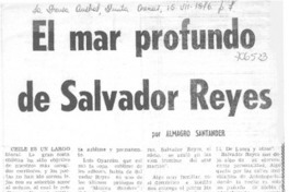 El mar profundo de Salvador Reyes El mar profundo de Salvador Reyes