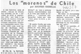 Los "morenos" de Chile Los "morenos" de Chile