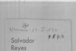 Salvador Reyes Salvador Reyes