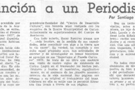 Distinción a un periodista Distinción a un periodista
