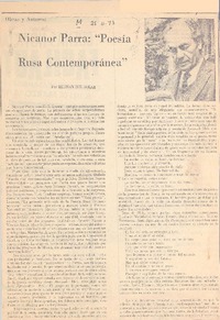 Nicanor Parra, "Poesía rusa contemporanea" Nicanor Parra, "Poesía rusa contemporanea"