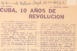 Cuba, 10 años de revolución Cuba, 10 años de revolución