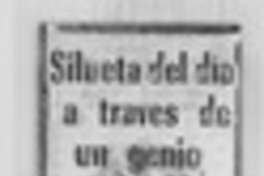 Silueta del día a través de un genio Silueta del día a través de un genio