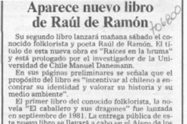 Aparece nuevo libro de Raúl de Ramón. Aparece nuevo libro de Raúl de Ramón.