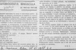 Autobiografía minúscula Autobiografía minúscula