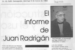 El Informe de Juan Radrigán. El Informe de Juan Radrigán.