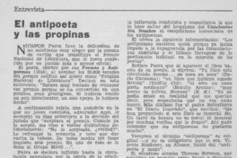 El antipoeta y las propinas El antipoeta y las propinas