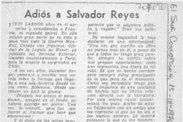 Adiós Salvador Reyes Adiós Salvador Reyes
