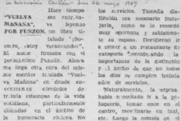 "Vuelve mañana", por Punzón "Vuelve mañana", por Punzón