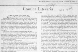 Crónica literaria Crónica literaria