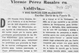Vicente Pérez Rosales en Valdivia Vicente Pérez Rosales en Valdivia