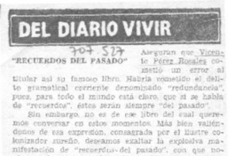 Recuerdos del pasado Recuerdos del pasado