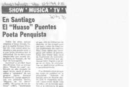 En Santiago el "huaso" Puentes poeta penquista En Santiago el "huaso" Puentes poeta penquista