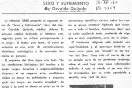 Sexo y sufrimiento.