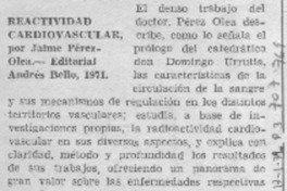 Reactividad cardiovascular. Reactividad cardiovascular.