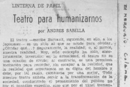 Teatro para humanizarnos