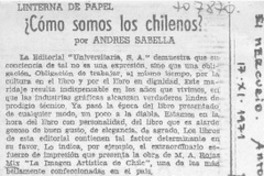 ¿Cómo somos los chilenos? ¿Cómo somos los chilenos?