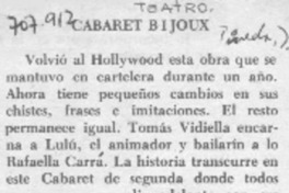 Cabaret Bijoux. Cabaret Bijoux.