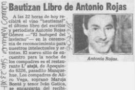 Bautizan libro de Antonio Rojas. Bautizan libro de Antonio Rojas.
