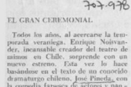 El Gran ceremonial. El Gran ceremonial.