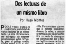 Dos lecturas de un mismo libro Dos lecturas de un mismo libro