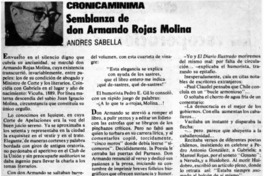Semblanzas de don Armando Rojas Molina Semblanzas de don Armando Rojas Molina