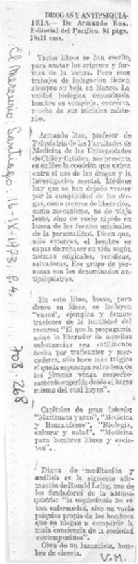 Drogas y antipsiquiatría Drogas y antipsiquiatría