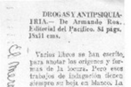 Drogas y antipsiquiatría Drogas y antipsiquiatría